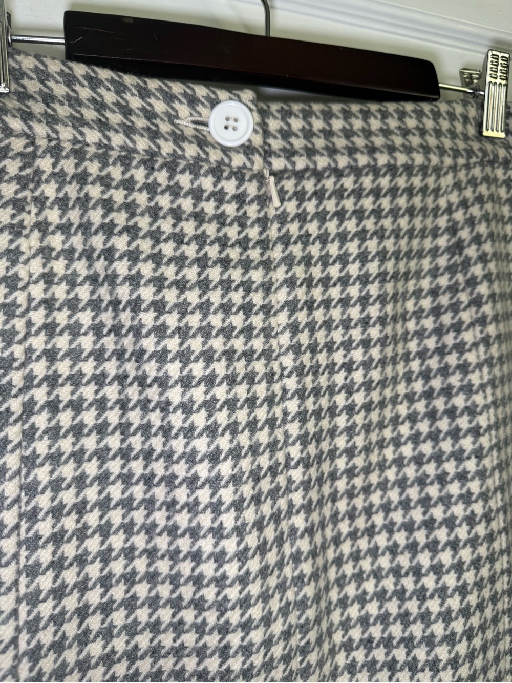 Joe Fresh Tweed Houndstooth Wool-Blend Pencil Skirt Dark Academia Minimalist 8 - Picture 8 of 10